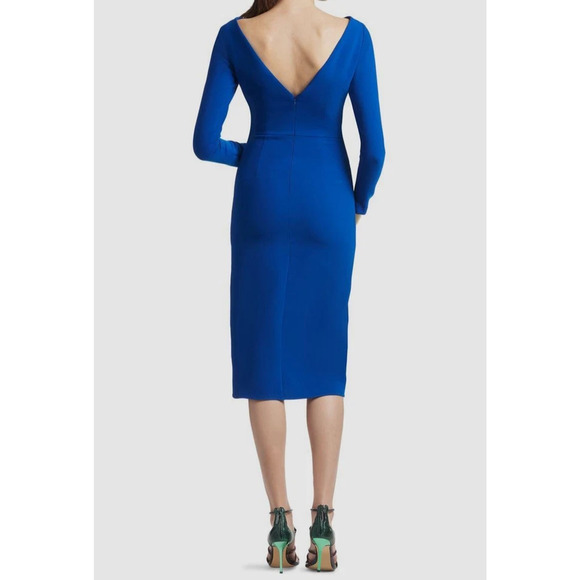 NWT Sachin & Babi Patrizia Sheath Dress Long Sleeve Bateau Neck Blue Size 22W - Picture 2 of 13